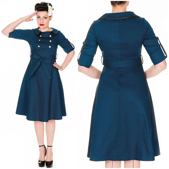 Lindy Bop Dresses Lindy Bop Velma Vintage Ww2 94s Style Double - Main Image